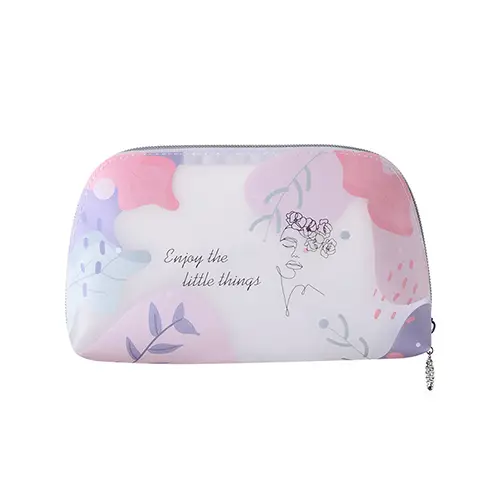 TPU Cartoon cheap cosmetic bags Cosmetic Semicircle cute travel makeup pouch